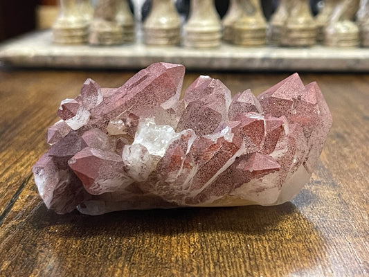 Hematite Quartz Cluster Pink Quartz Elestial Quartz Natural Hematoid Quartz Cluster Red Hematite Quartz Specimen Crystal Home Decor Gift