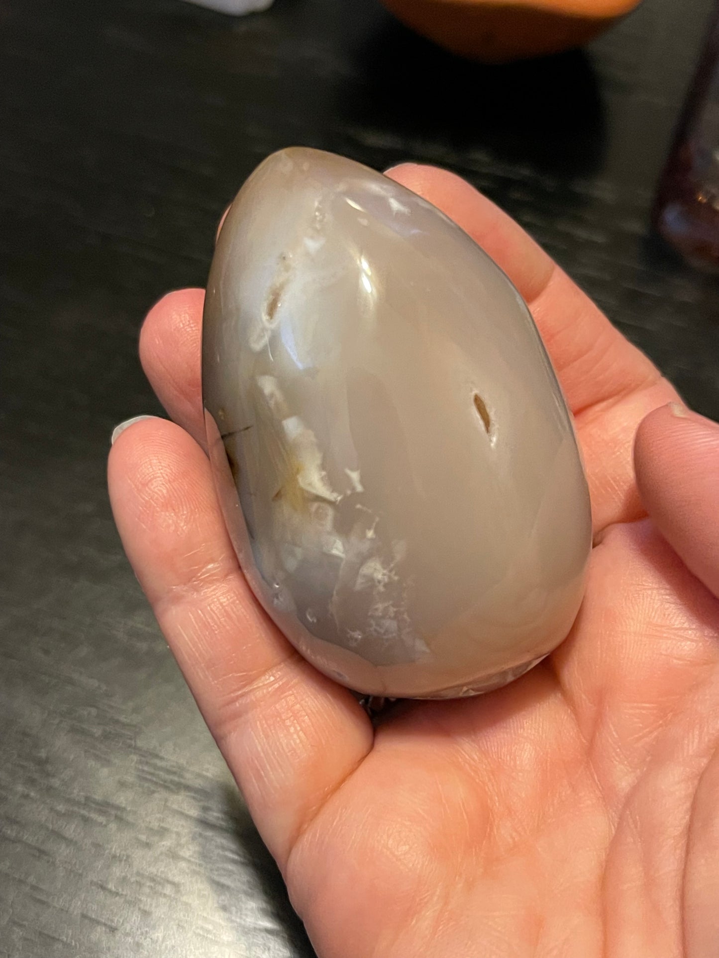 Agate Egg with Druzy Pocket | Druzy Agate Egg | Crystal Egg | High Quality Agate
