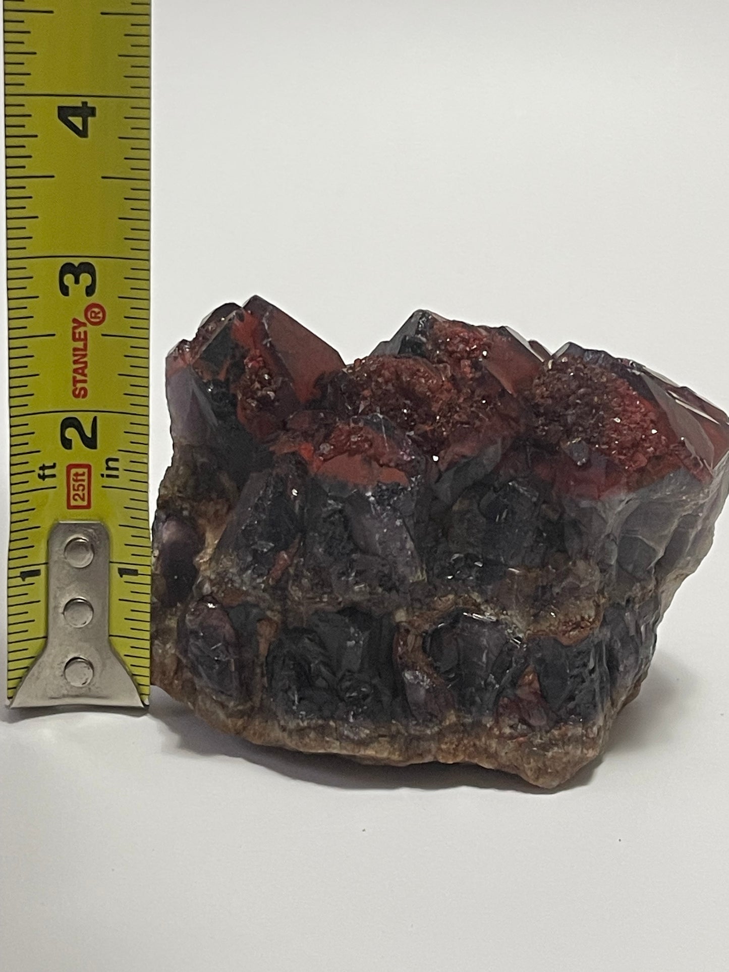 Red Amethyst Red Capped Amethyst with Hematite Alien Amethyst Cluster Elestial Amethyst with Record keepers Rare Crystal Home Decor Gift