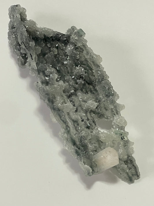 Black Chalcedony with Apophyllite Druzy Chalcedony Apophyllite Specimen Zeolite Sugar Druzy Chalcedony Crystal Home Decor Gift