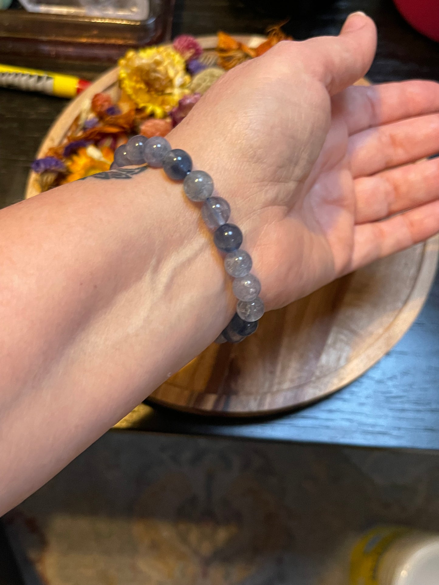 High Quality Blue Fluorite 8mm Bracelet | Fluorite Bracelet | Blue Fluorite Bracelet