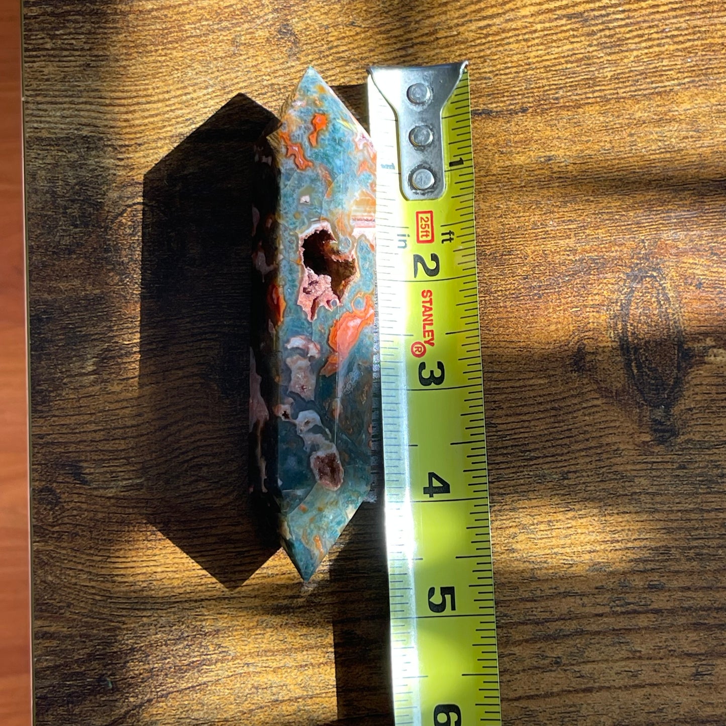 Stunning Red Moss Agate Double Terminated Healing Crystal Wand