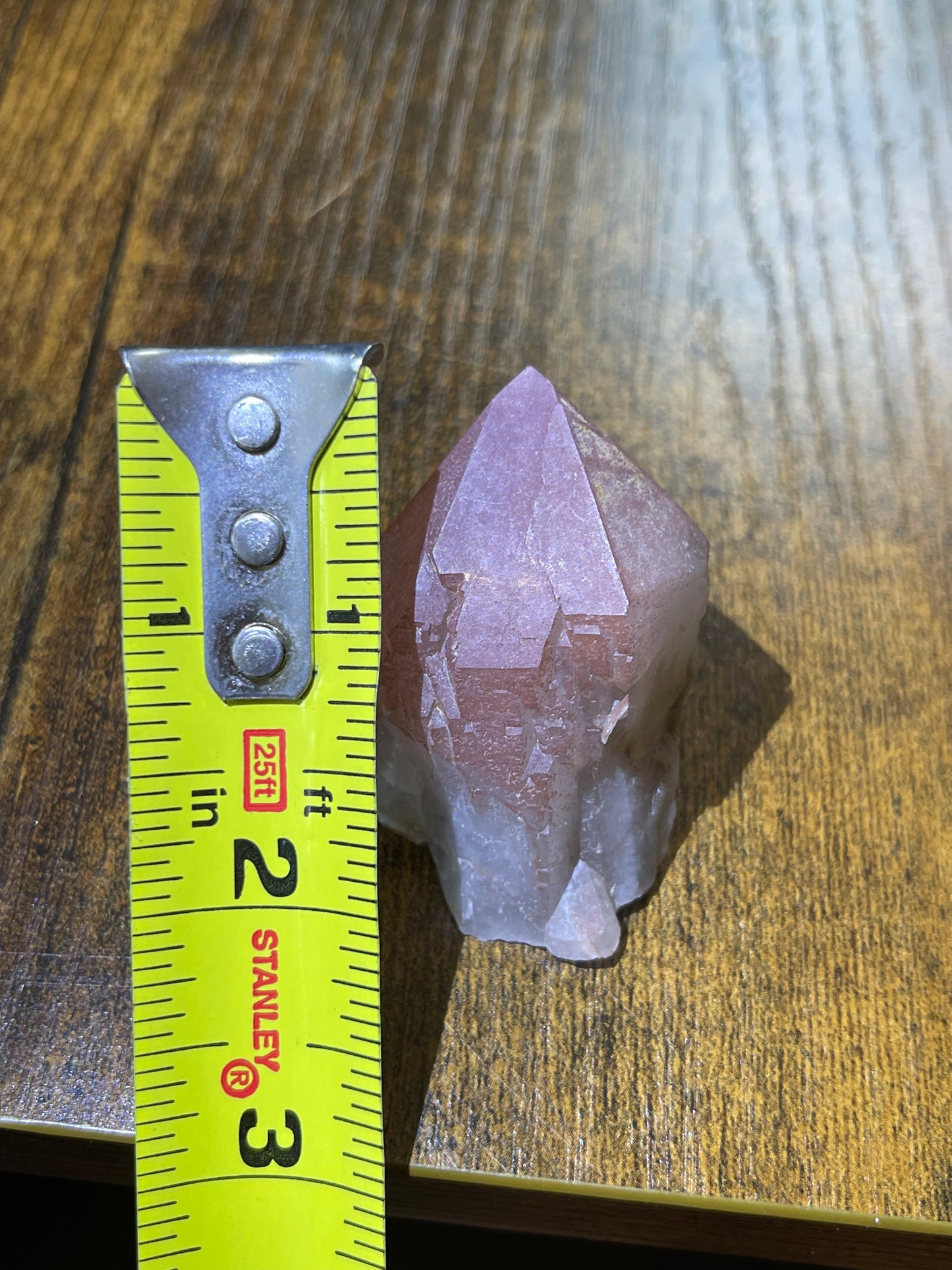 Pink Hematite Quartz Point Pink Quartz Elestial Quartz Natural Hematoid Crystal Point Red Hematite Quartz Crystal Home Decor Gift