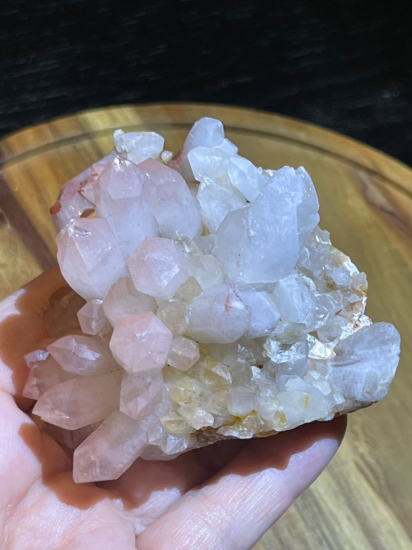 Pink Hematite Quartz Cluster | Pink Quartz | Elestial Quartz | Natural Hematoid Cluster