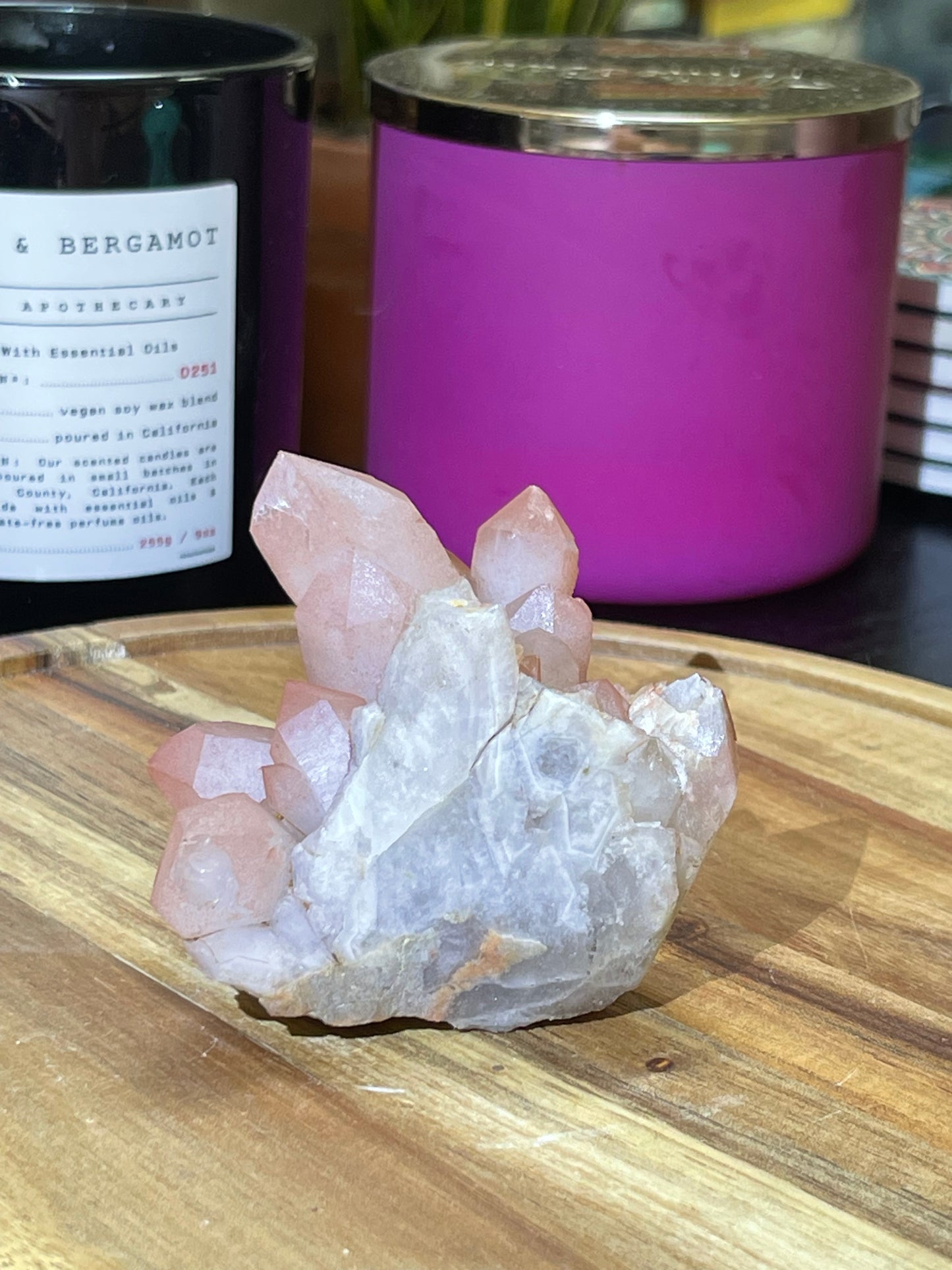 Pink Hematite Quartz Cluster | Pink Quartz | Elestial Quartz | Natural Hematoid Cluster