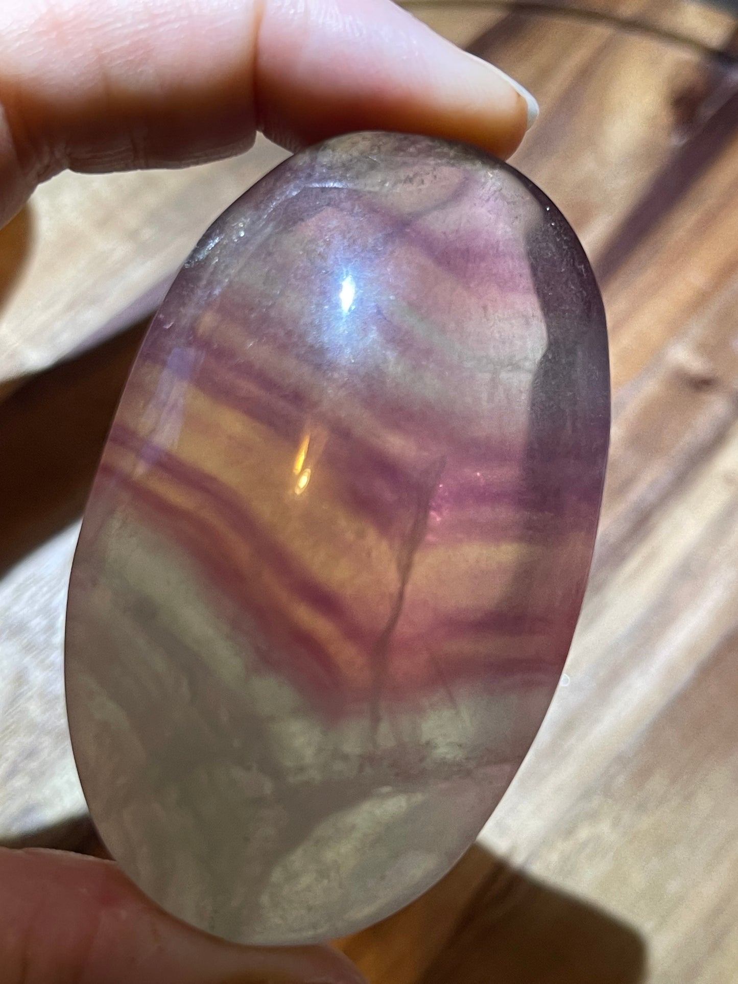 Fluorite Palmstone Candy Fluorite Crystal Rainbow Fluorite Reiki Crystal Palm stone