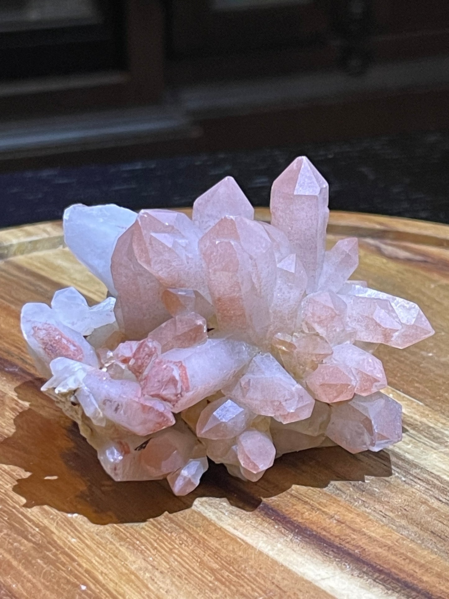 Pink Hematite Quartz Cluster | Pink Quartz | Elestial Quartz | Natural Hematoid Cluster