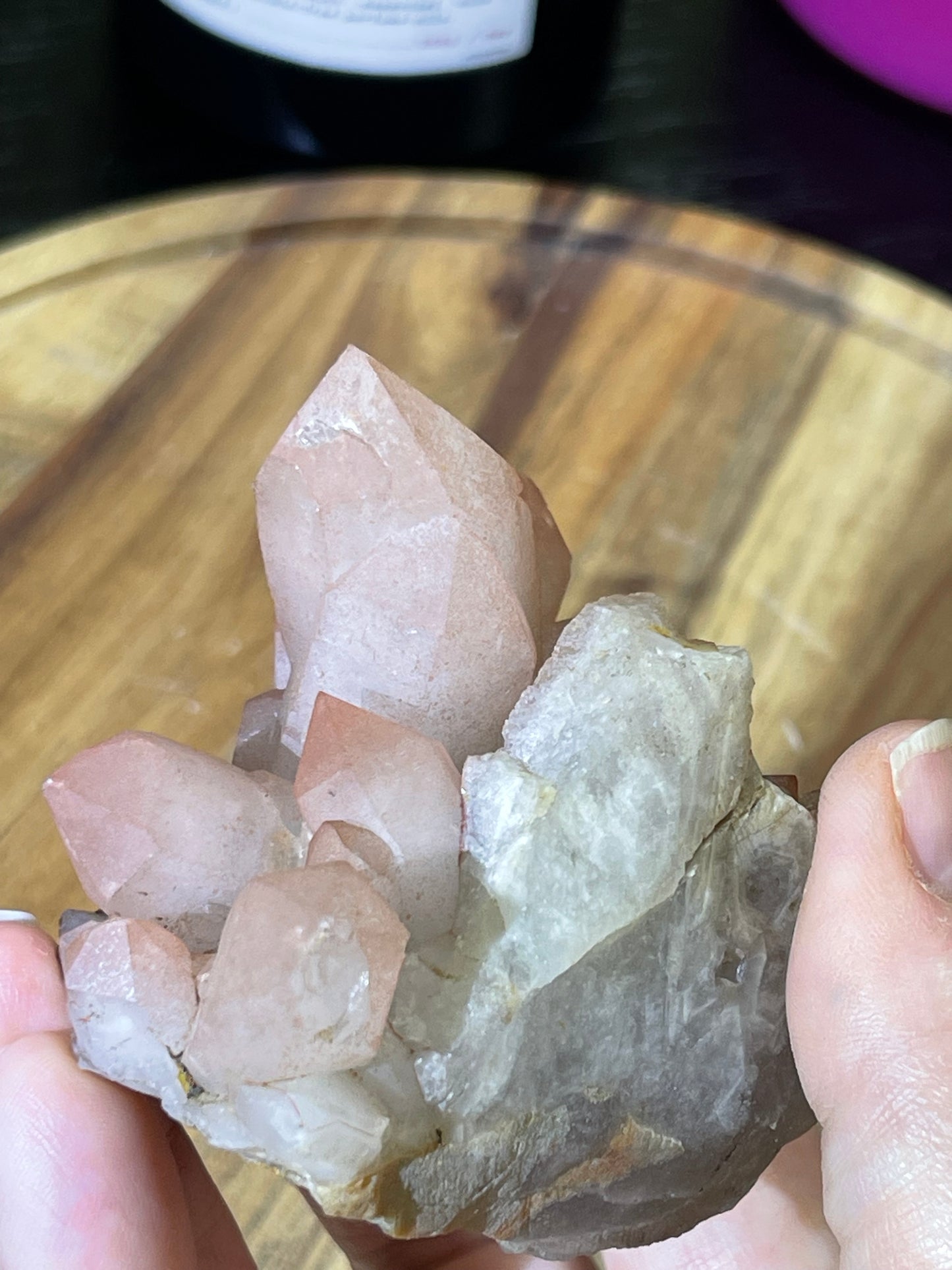 Pink Hematite Quartz Cluster | Pink Quartz | Elestial Quartz | Natural Hematoid Cluster