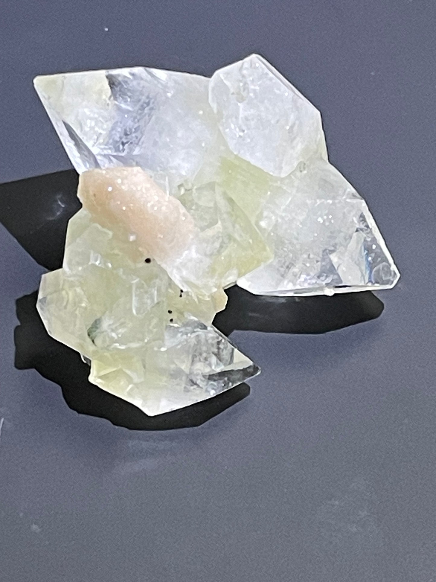 Green and Clear Apophyllite with Stilbite | Double terminated Apophyllite | Apophyllite Specimen