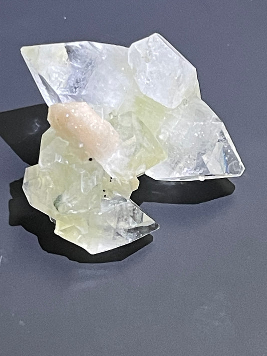 Green and Clear Apophyllite with Stilbite | Double terminated Apophyllite | Apophyllite Specimen