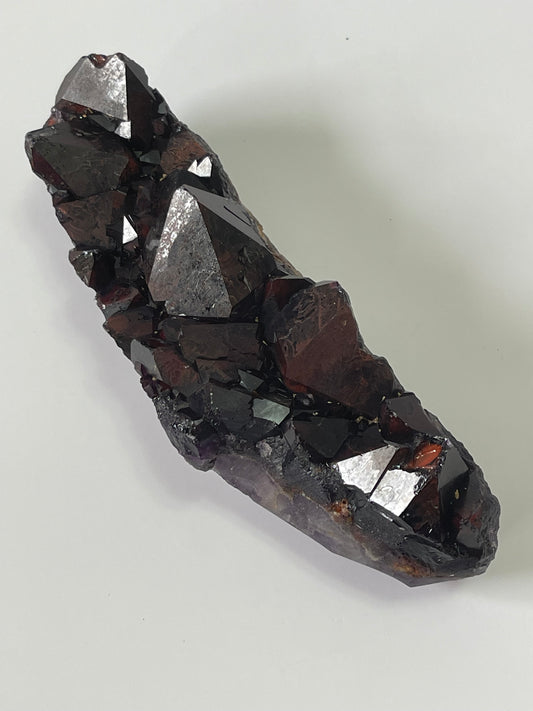 Red Amethyst Red Capped Amethyst with Hematite Alien Amethyst Cluster Elestial Amethyst with Record keepers Rare Crystal Home Decor Gift