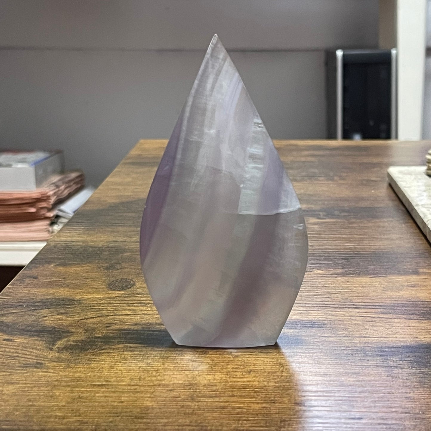 Yttrium Fluorite Freeform Flame Teardrop