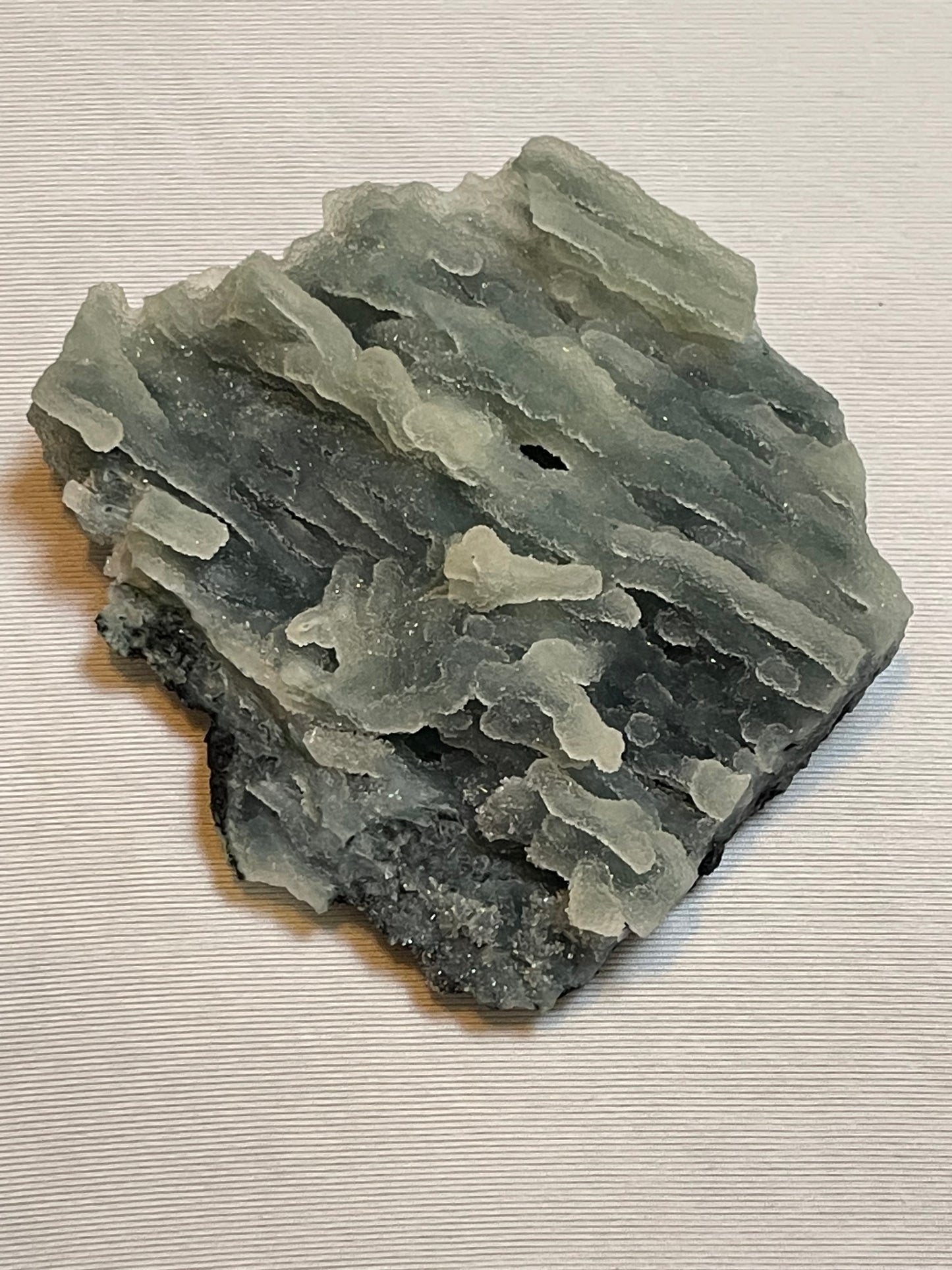 Specimen Raw Chalcedony Crystal with  Green Chalcedony Stalactites Sugar Druzy Chalcedony Rare Crystal Specimen Sparkly Crystal
