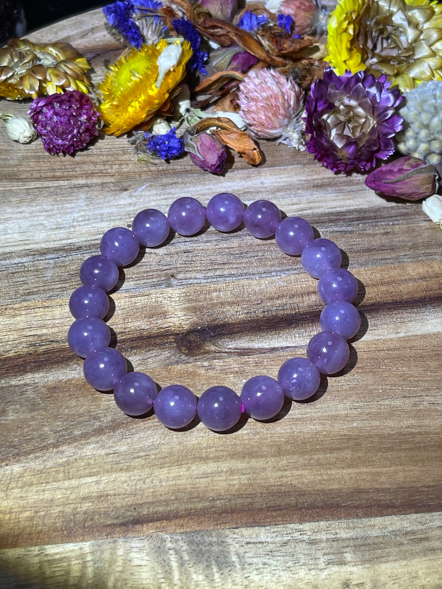 High Quality Purple Rose Quartz 10mm bracelet | Lavender rose quartz bracelet | 10mm Gemstone bracelets