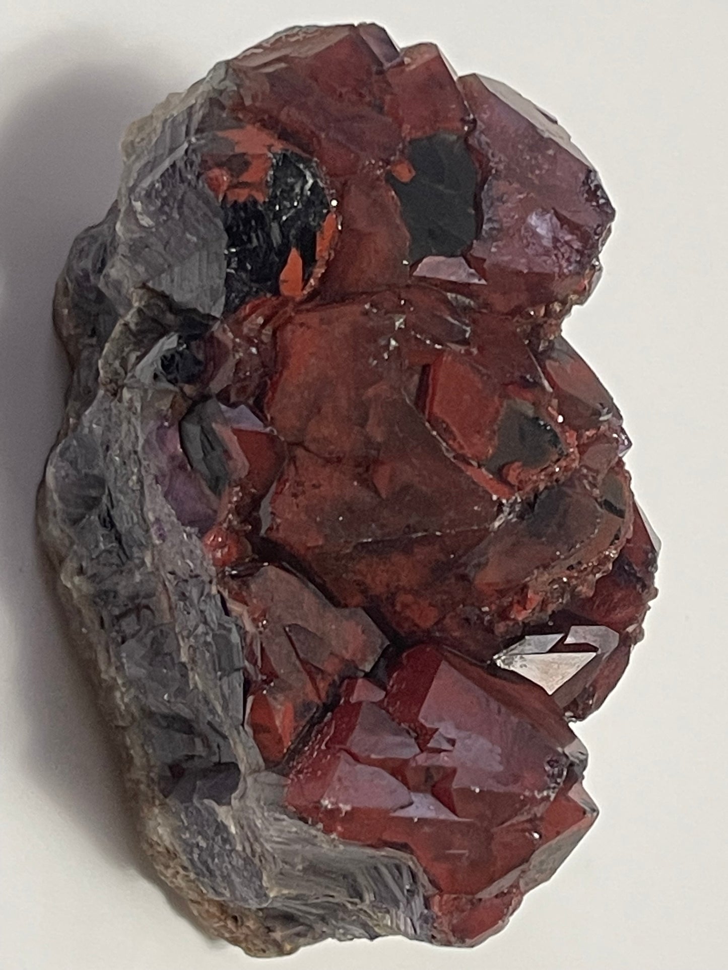 Red Amethyst Red Capped Amethyst with Hematite Alien Amethyst Cluster Elestial Amethyst with Record keepers Rare Crystal Home Decor Gift