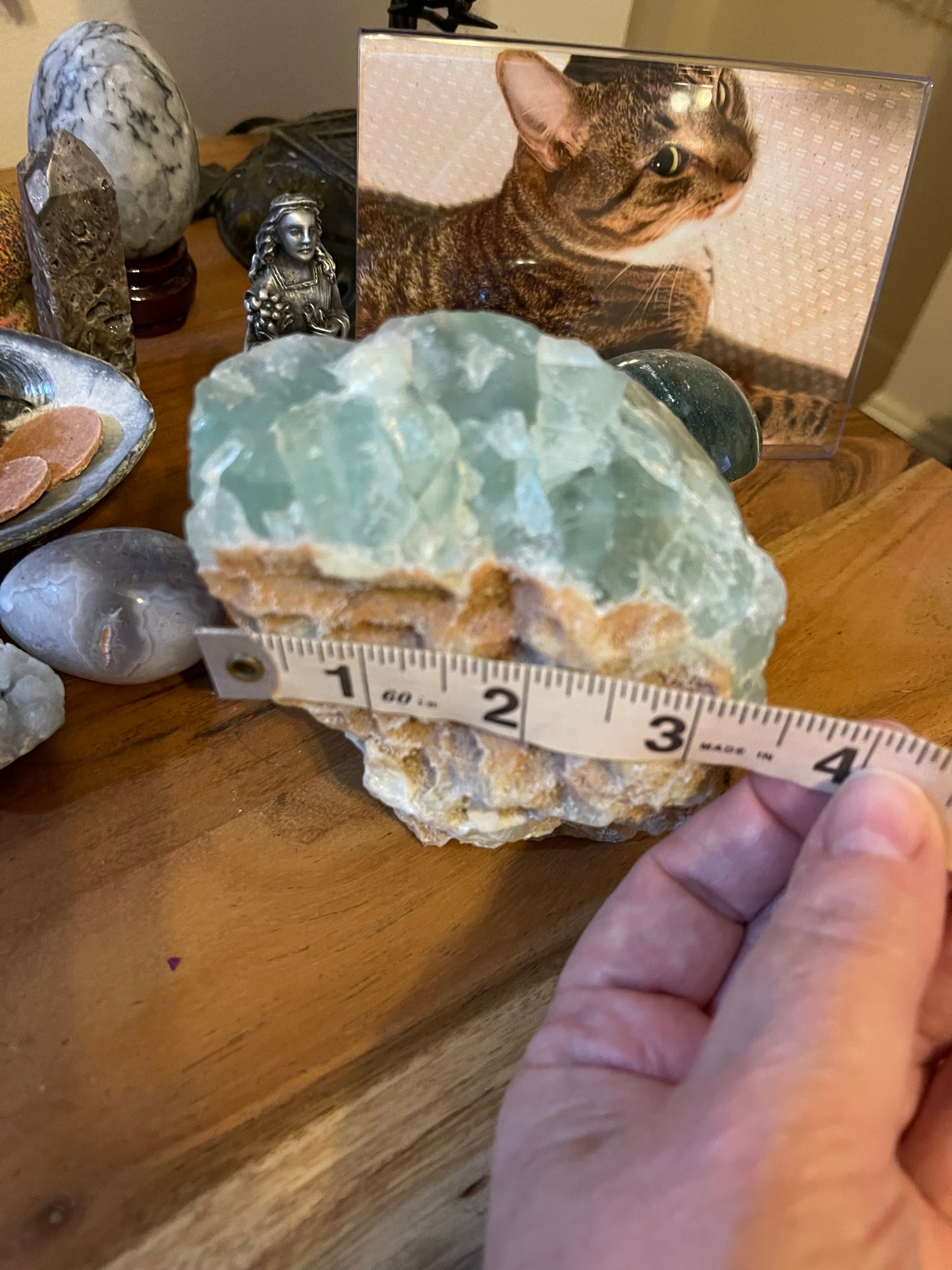 Chunky Raw Green Fluorite Specimen
