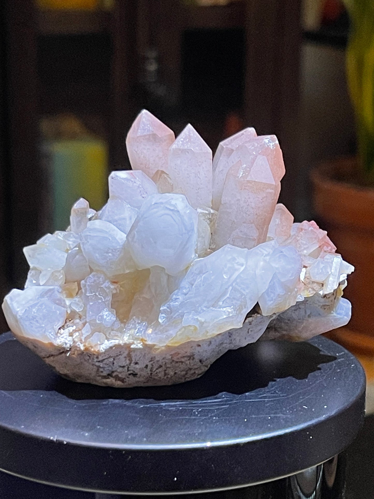 Pink Hematite Quartz Cluster | Pink Quartz | Elestial Quartz | Natural Hematoid Cluster
