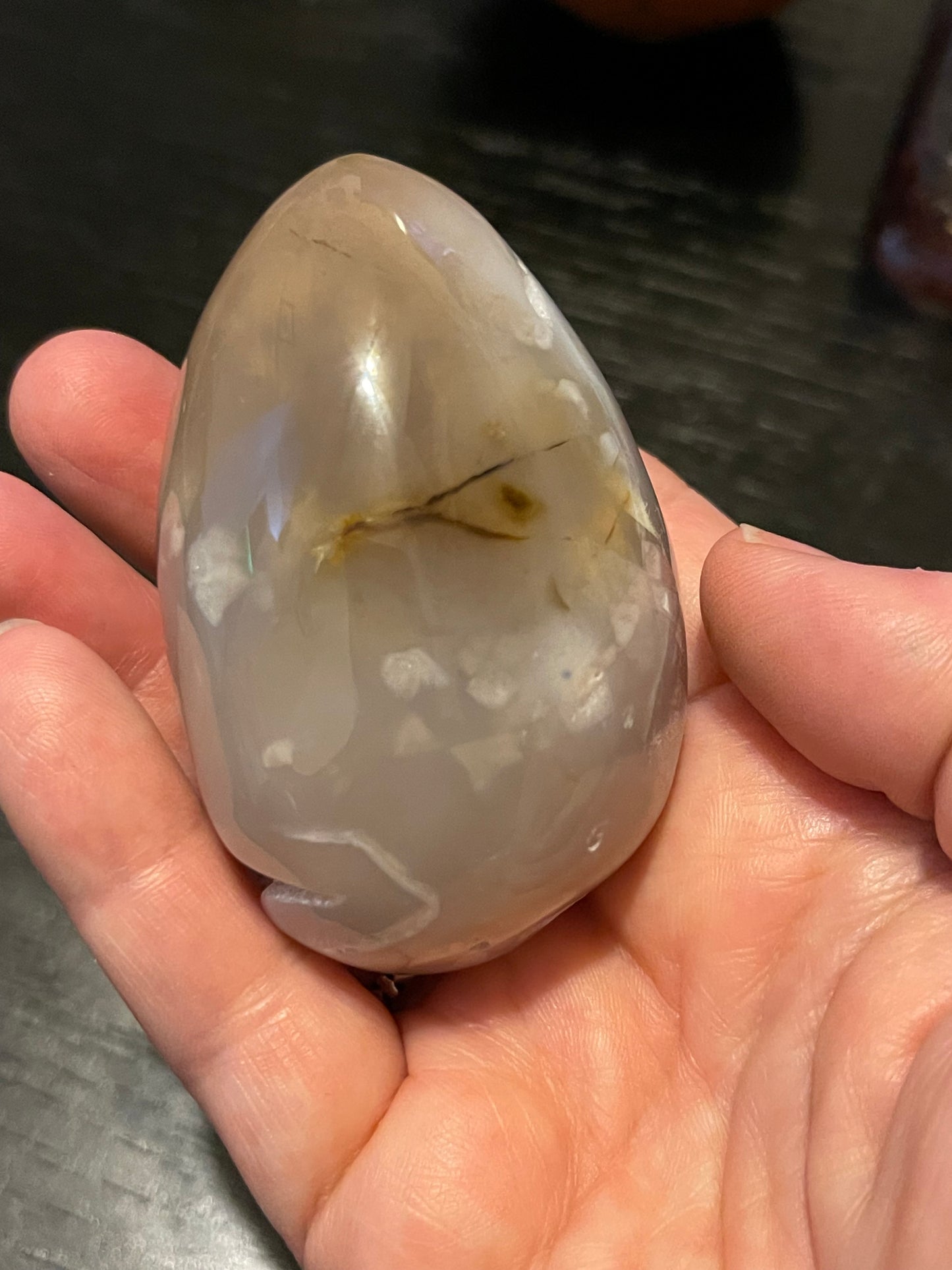 Agate Egg with Druzy Pocket | Druzy Agate Egg | Crystal Egg | High Quality Agate
