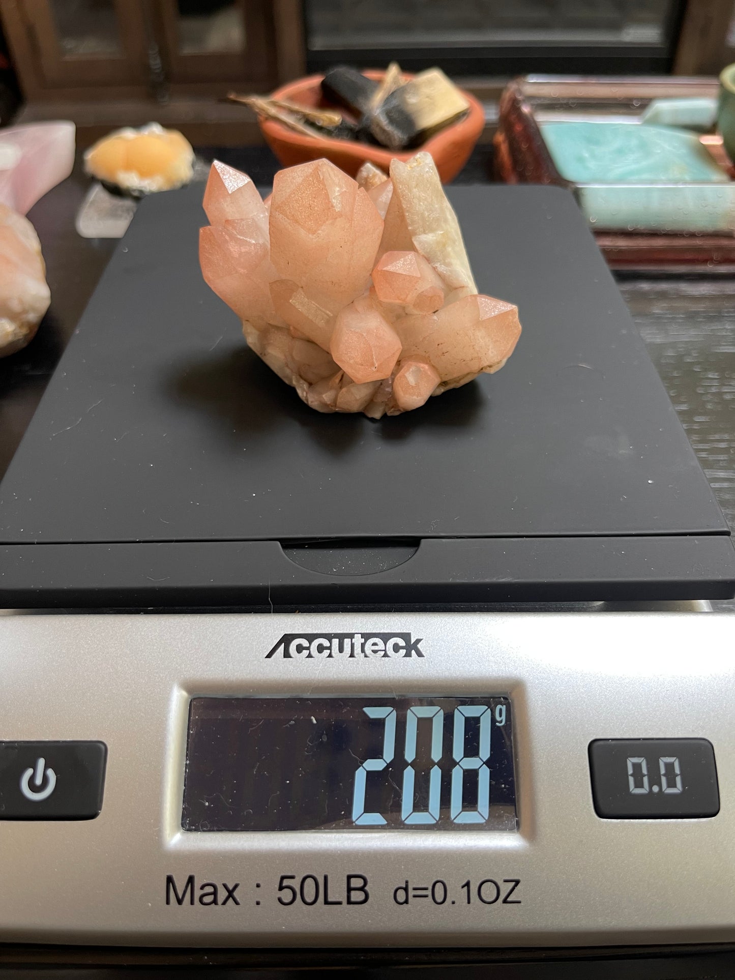 Pink Hematite Quartz Cluster | Pink Quartz | Elestial Quartz | Natural Hematoid Cluster
