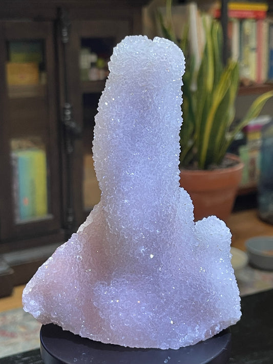 Rare Sugar Druzy Chalcedony Stalactite Specimen | Druzy Chalcedony | Natural Rainbow Chalcedony Specimen