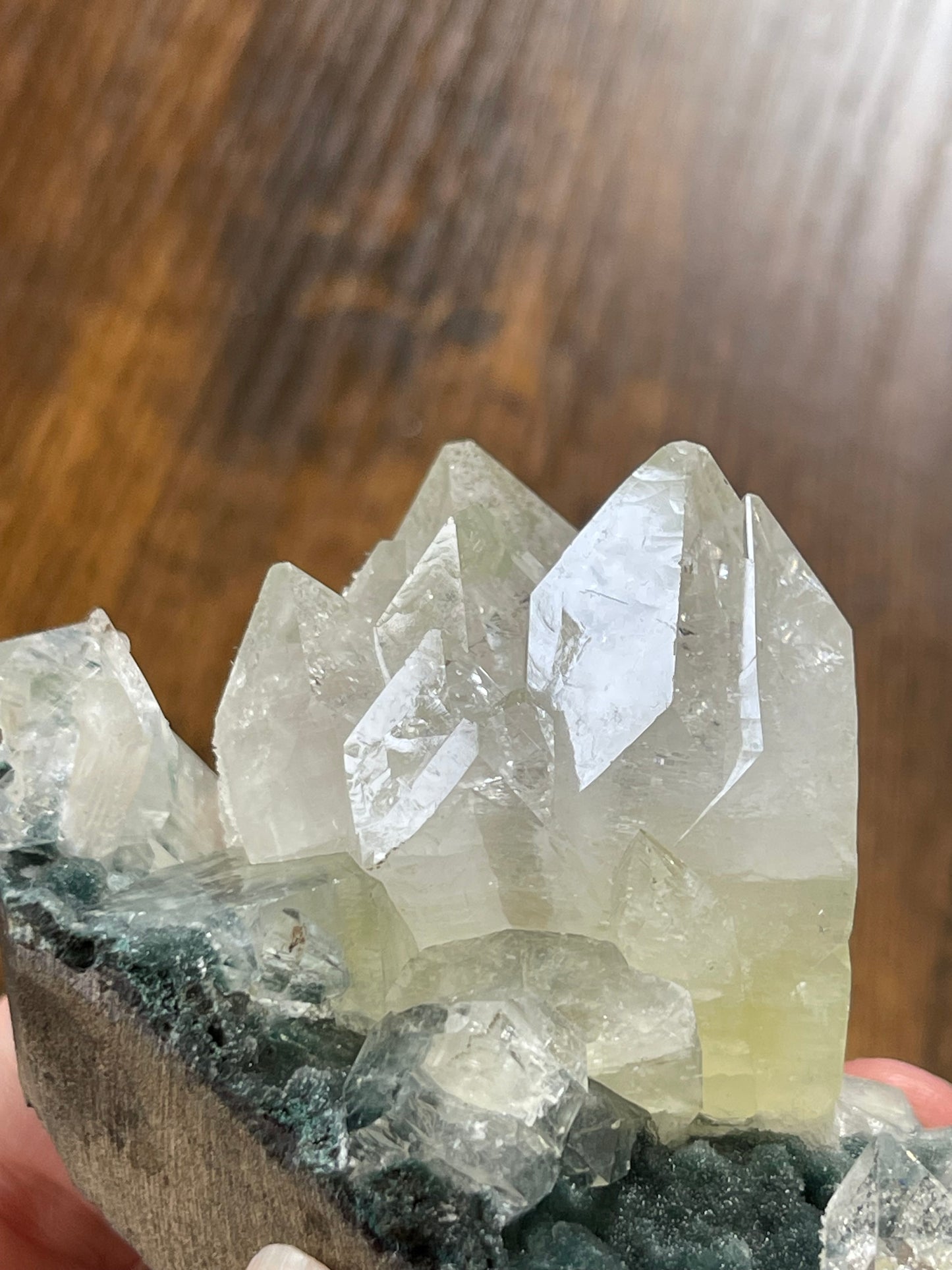 Apophyllite on Chalcedony AAA grade Apophyllite with Record Keepers Apophyllite Specimen on Druzy Chalcedony Base Crystal Home Decor Gift