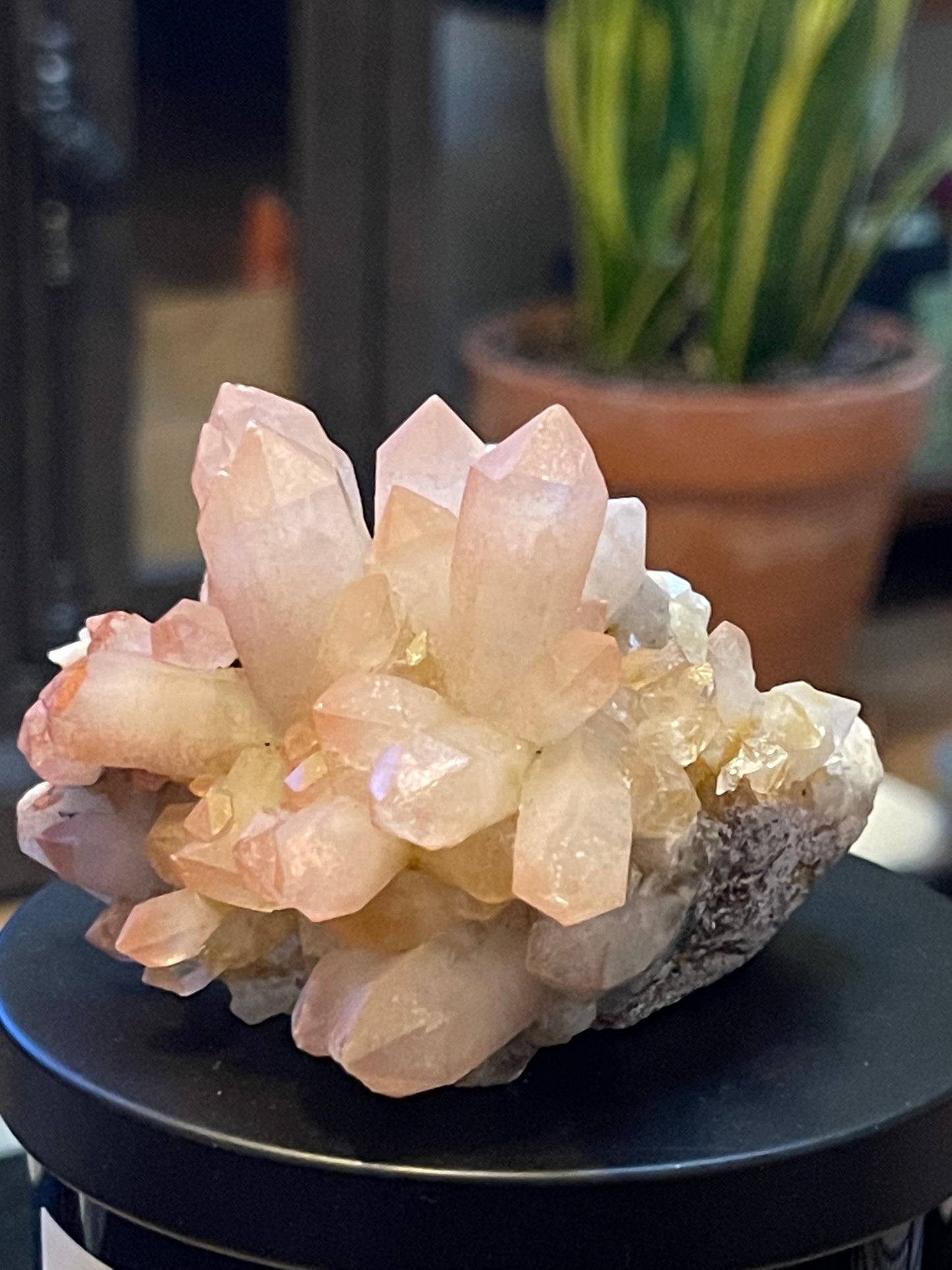 Pink Hematite Quartz Cluster | Pink Quartz | Elestial Quartz | Natural Hematoid Cluster