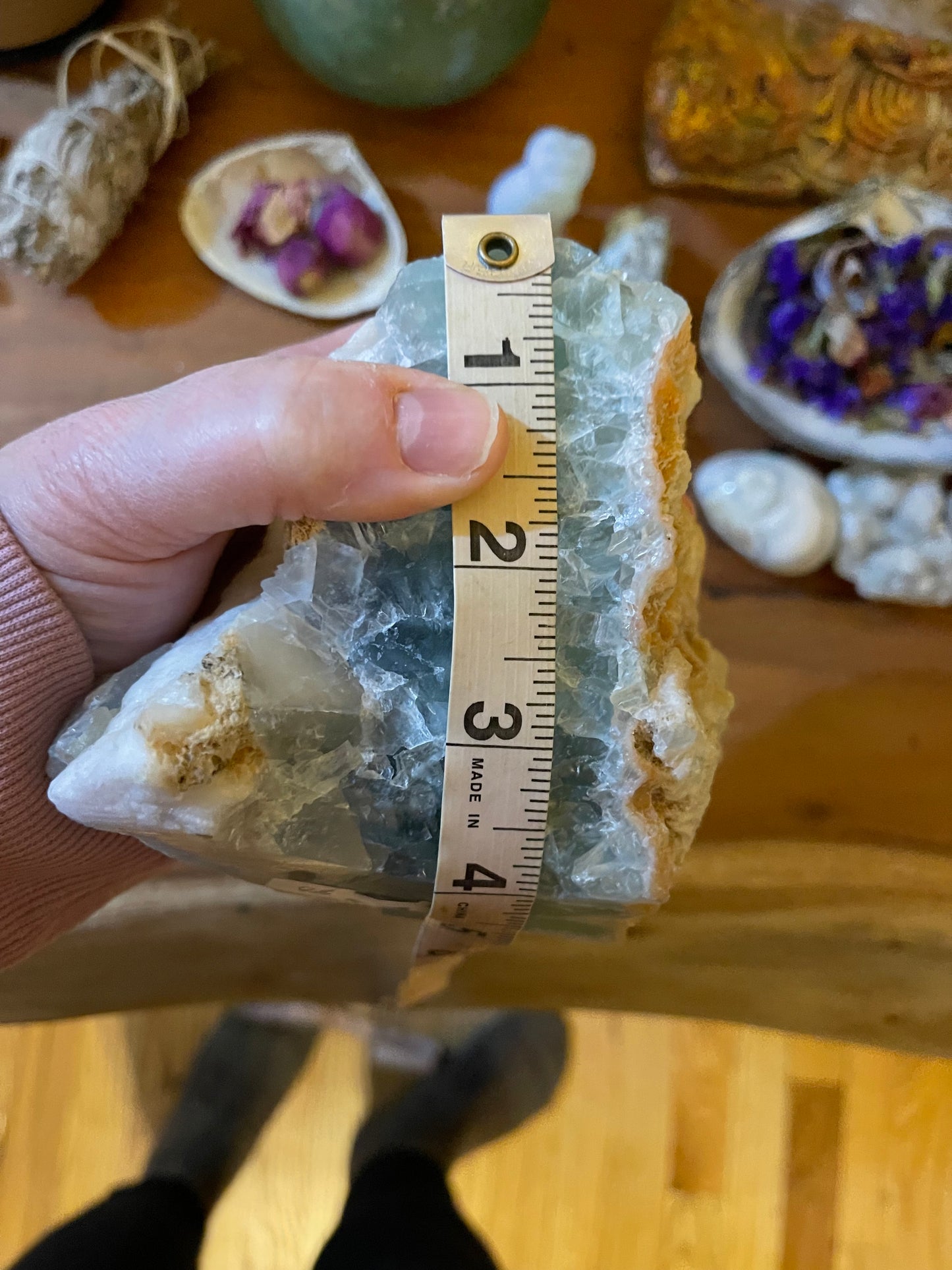 Chunky Raw Green Fluorite Specimen