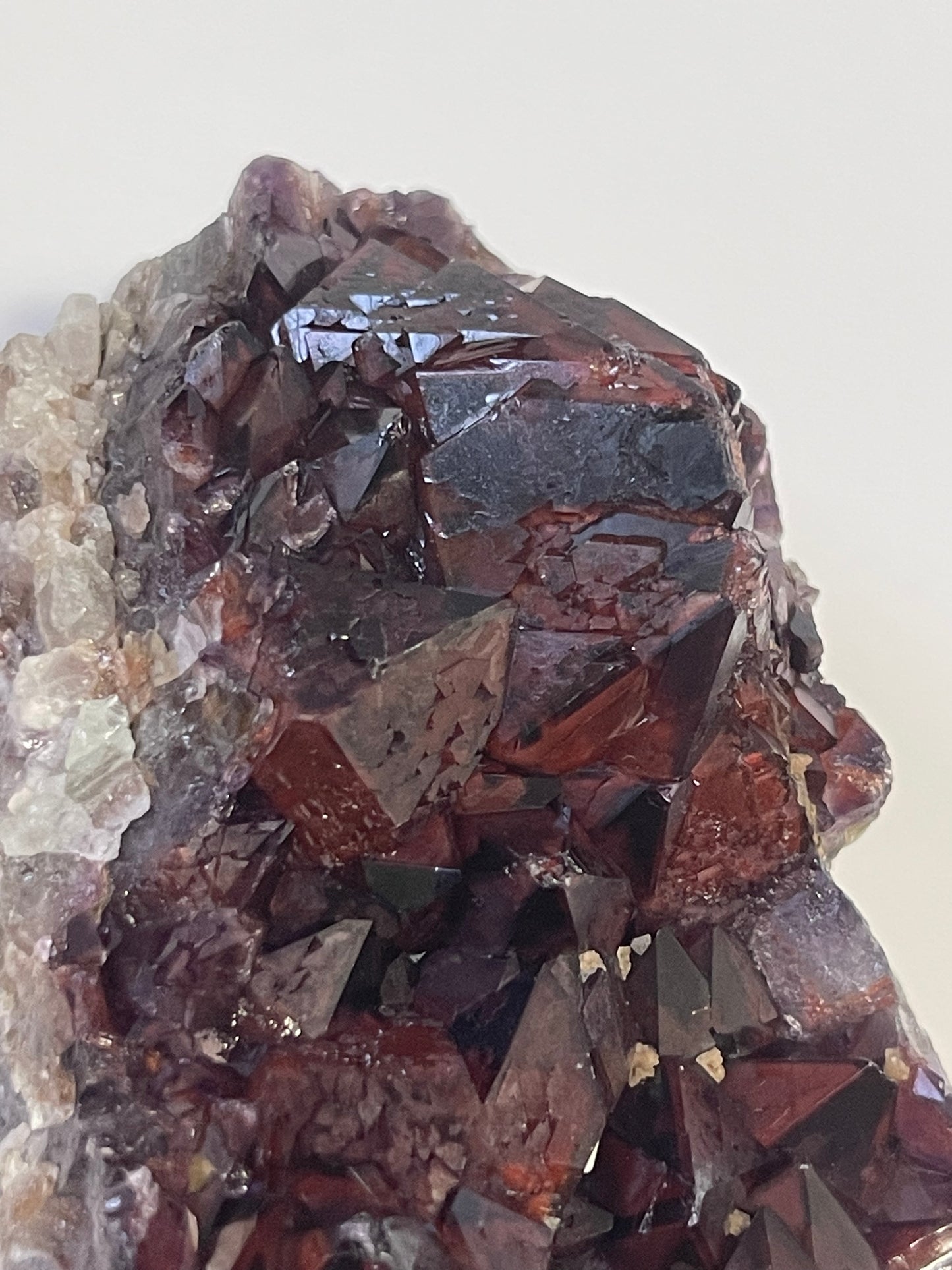 Red Amethyst Red Capped Amethyst with Hematite Alien Amethyst Cluster Elestial Amethyst with Record keepers Rare Crystal Home Decor Gift