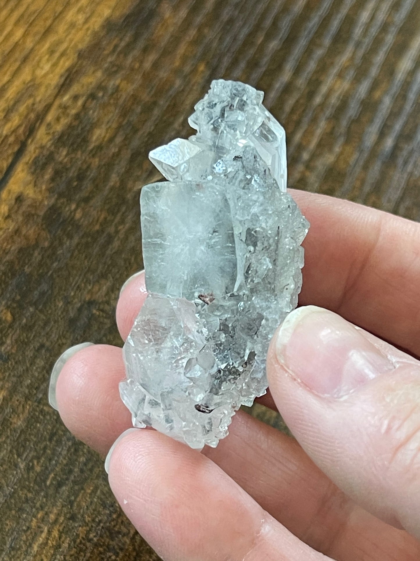 Diamond Apophyllite Cluster on Chalcedony Crystal Cluster Zeolite Specimen Crystal Home Decor Gift for Her Gift for Him