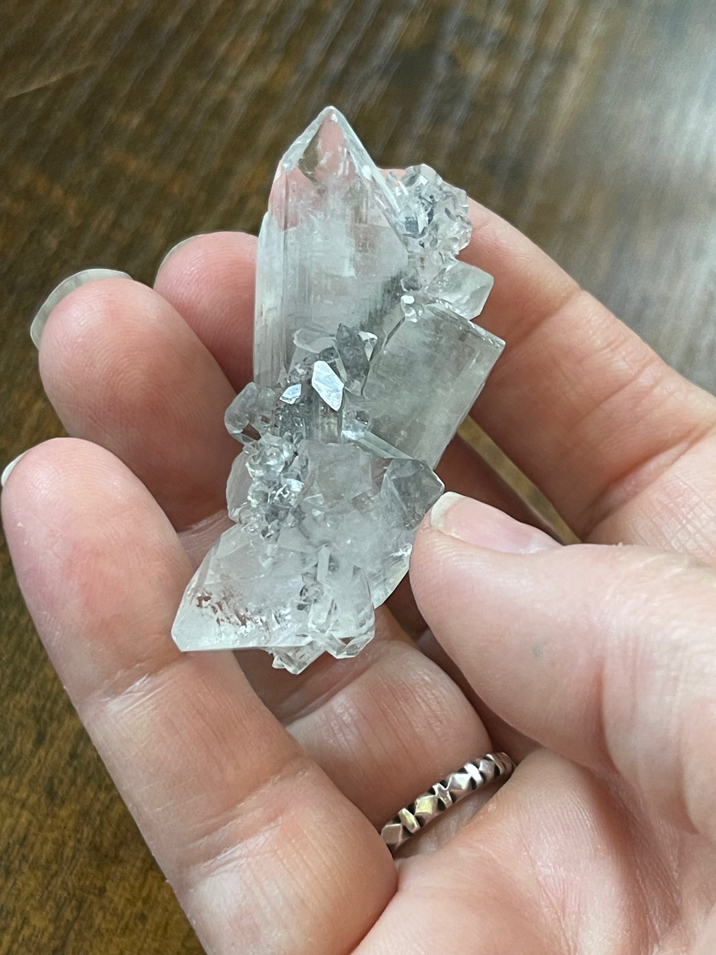 Diamond Apophyllite Cluster on Chalcedony Crystal Cluster Zeolite Specimen Crystal Home Decor Gift for Her Gift for Him