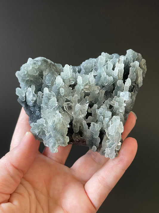 Green Chalcedony Apophyllite Specimen Druzy chalcedony crystal with Diamond Apophyllite Crystal Stalactite Cluster Crystal Home Decor Gift