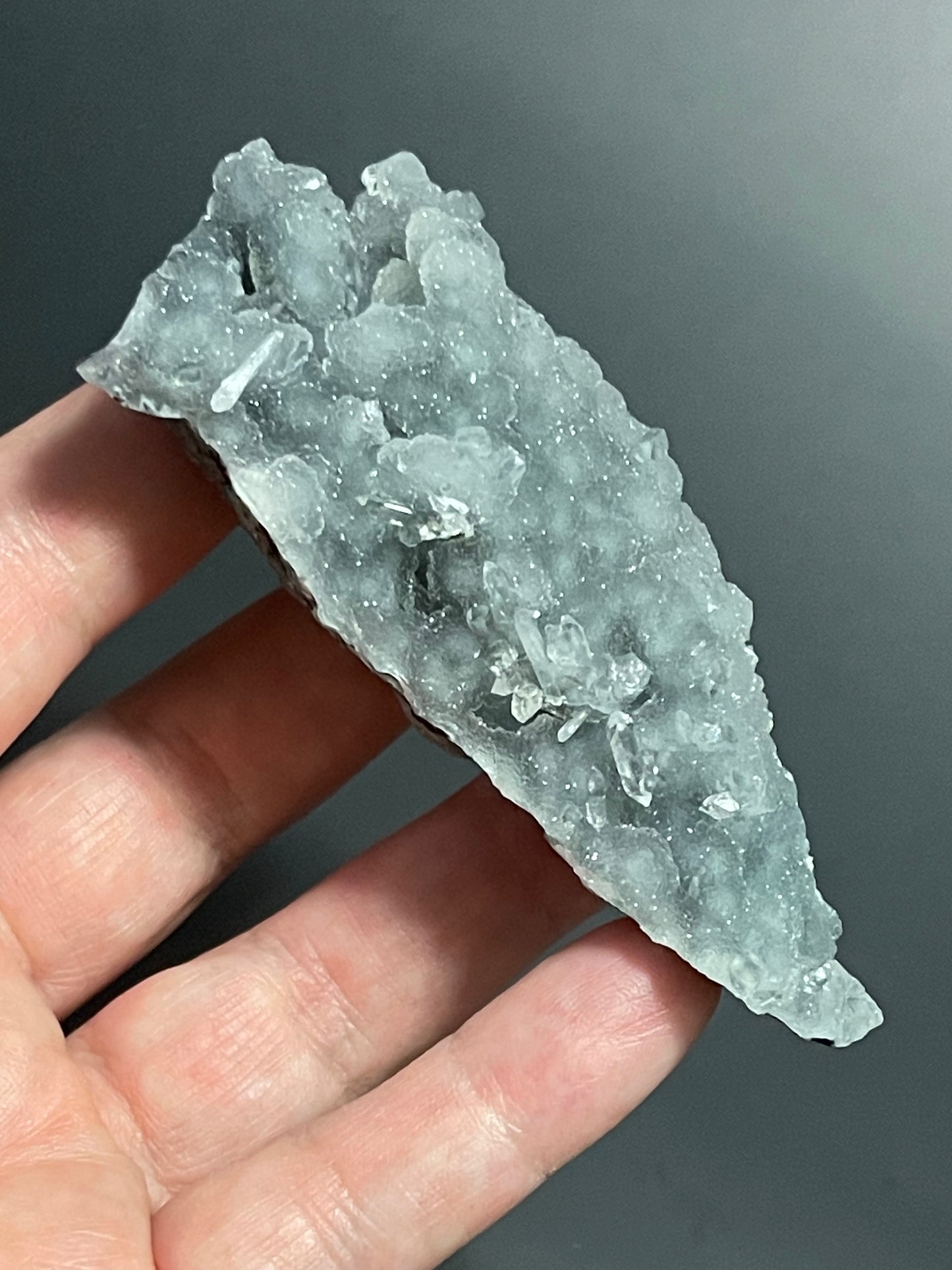 Green Chalcedony Apophyllite Specimen Druzy chalcedony crystal with Diamond Apophyllite Crystal Cluster Zeolite Crystal Home Decor Gift