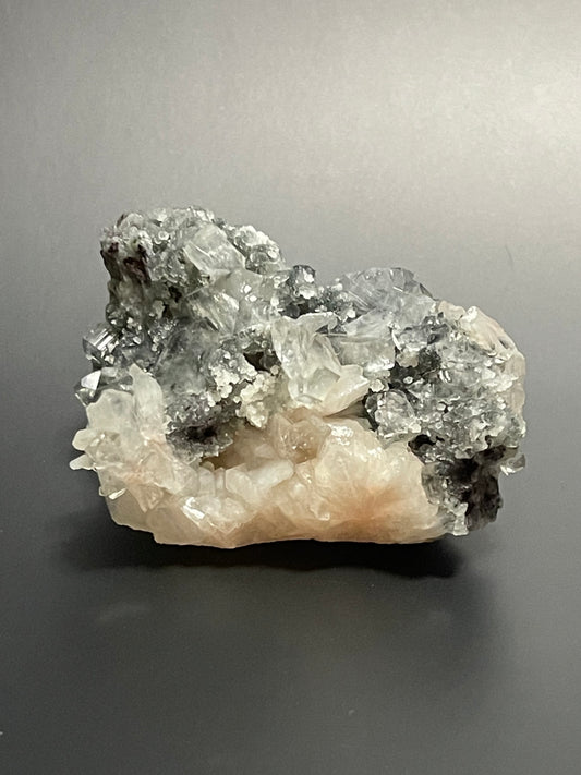 Black Chalcedony with Diamond Apophyllite Stilbite and Heulandite Druzy Crystal Cluster Zeolite Specimen Rare Crystal Home Decor Gift