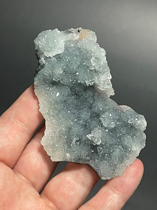 Blue Chalcedony with Diamond Apophyllites and Stilbite Druzy Crystal Specimen Rare Crystal Cluster Raw Crystal Home Decor Gift for her