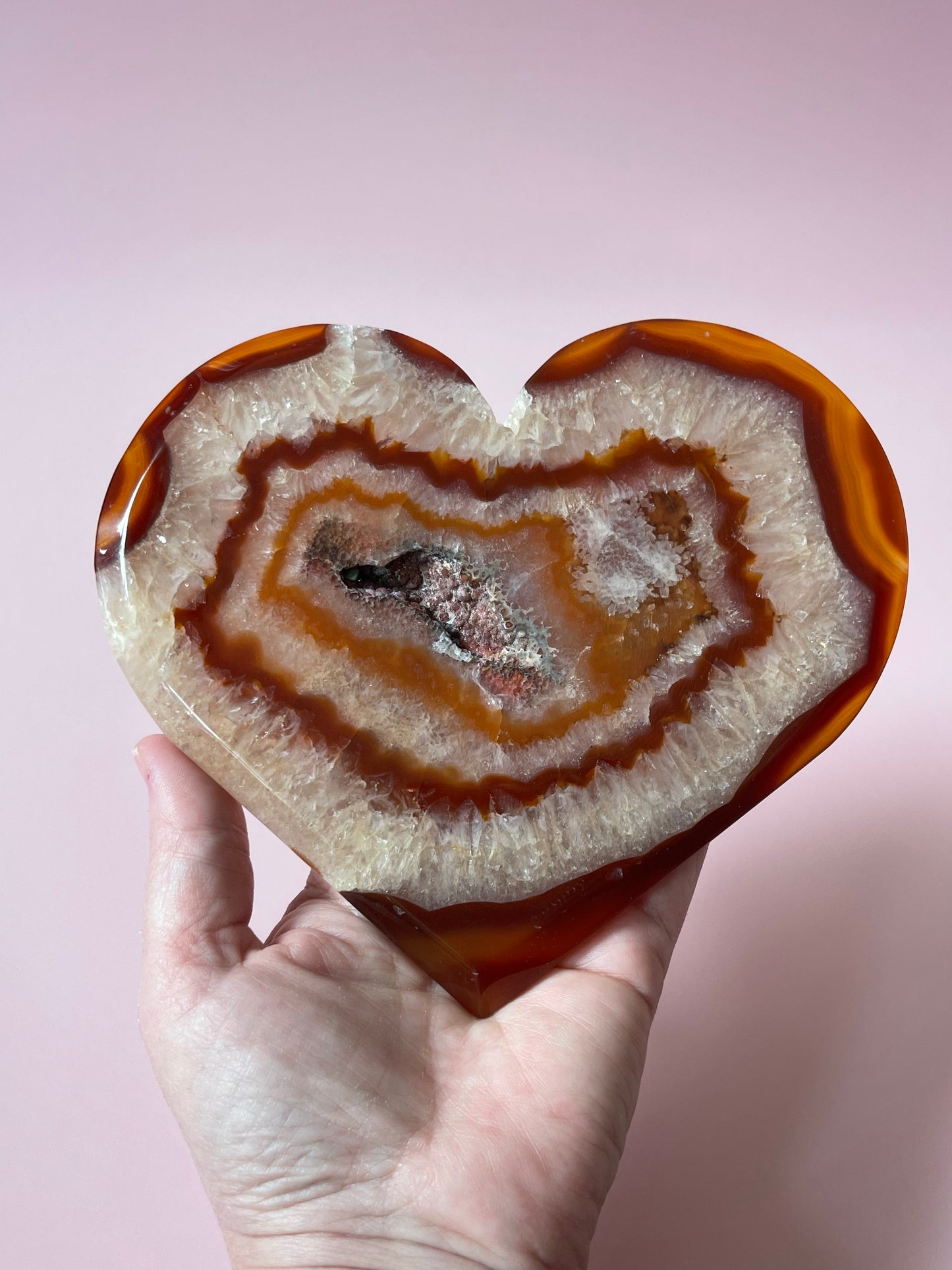 Carnelian Heart XL Druzy Carnelian Crystal Heart Carving Crystal Home Decor Gift for lovers Gift for Her Gift for Nature Lover