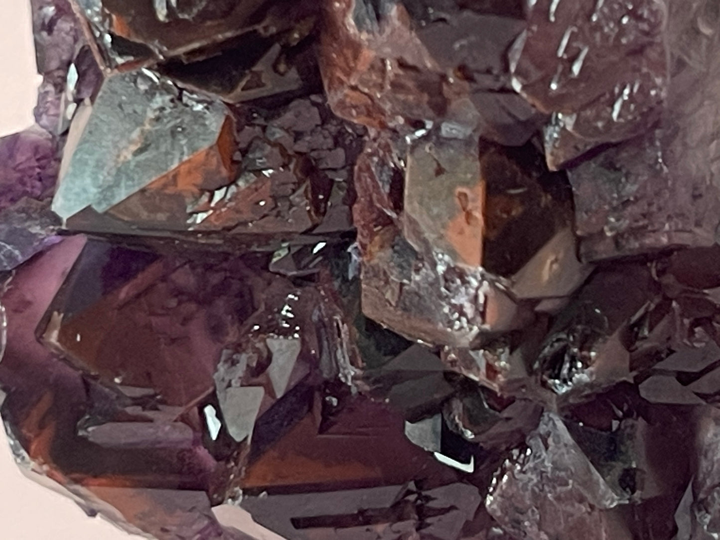 Red Amethyst Red Capped Amethyst with Hematite Alien Amethyst Cluster Elestial Amethyst with Record keepers Rare Crystal Home Decor Gift