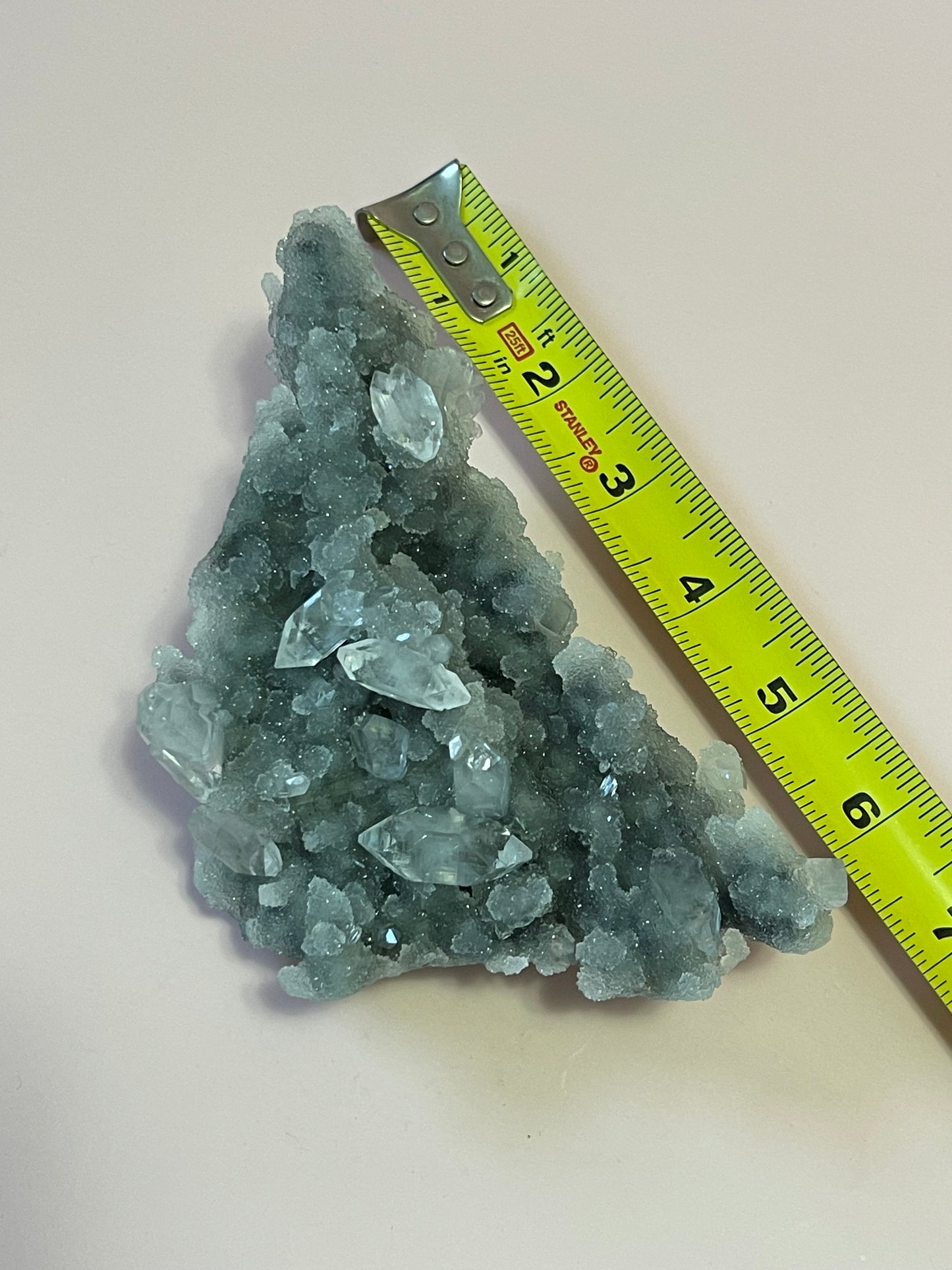 Green chalcedony crystal with Diamond apophyllite druzy crystal stalactite crystal zeolite specimen crystal home decor gift for home