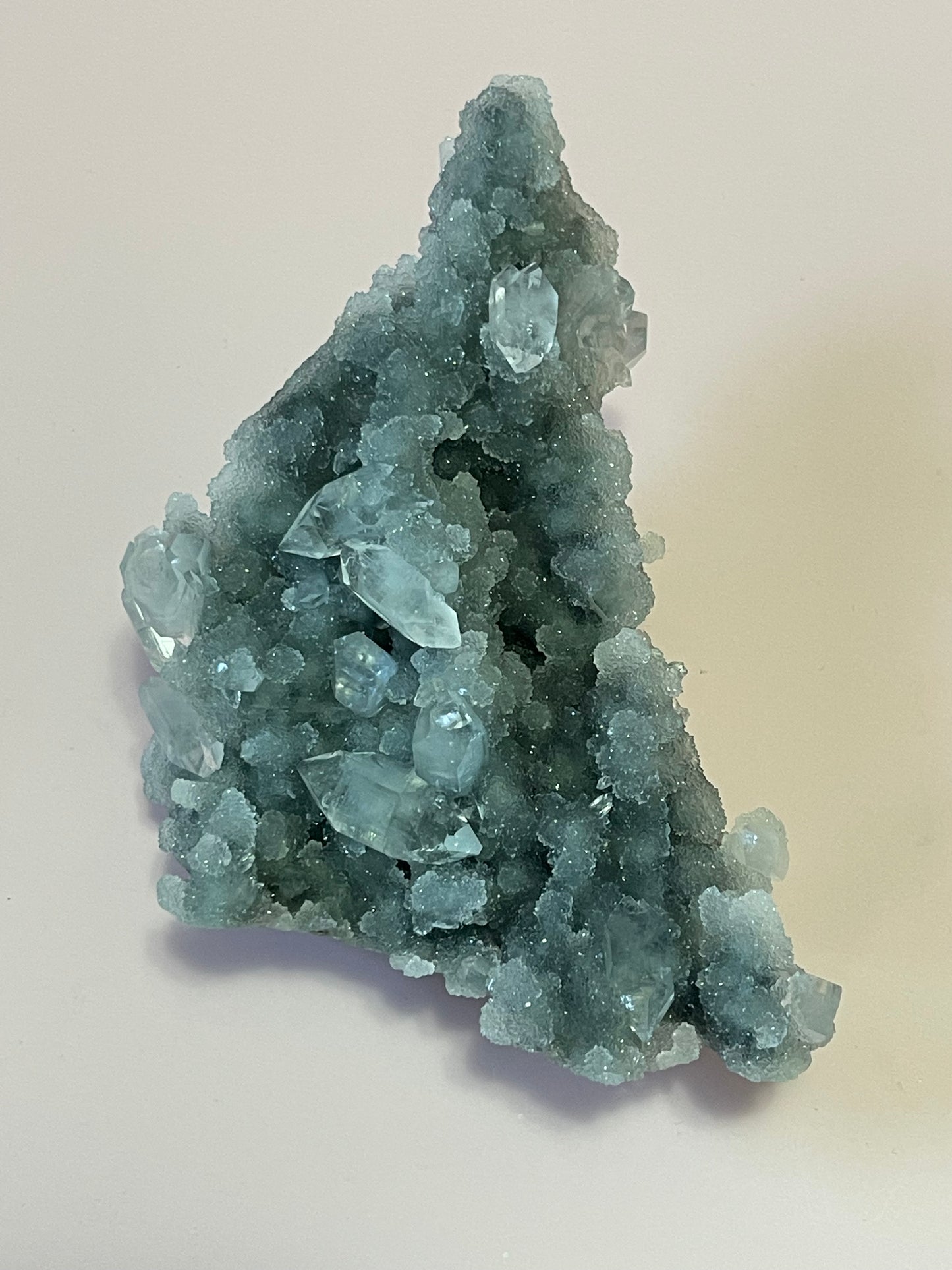 Green chalcedony crystal with Diamond apophyllite druzy crystal stalactite crystal zeolite specimen crystal home decor gift for home