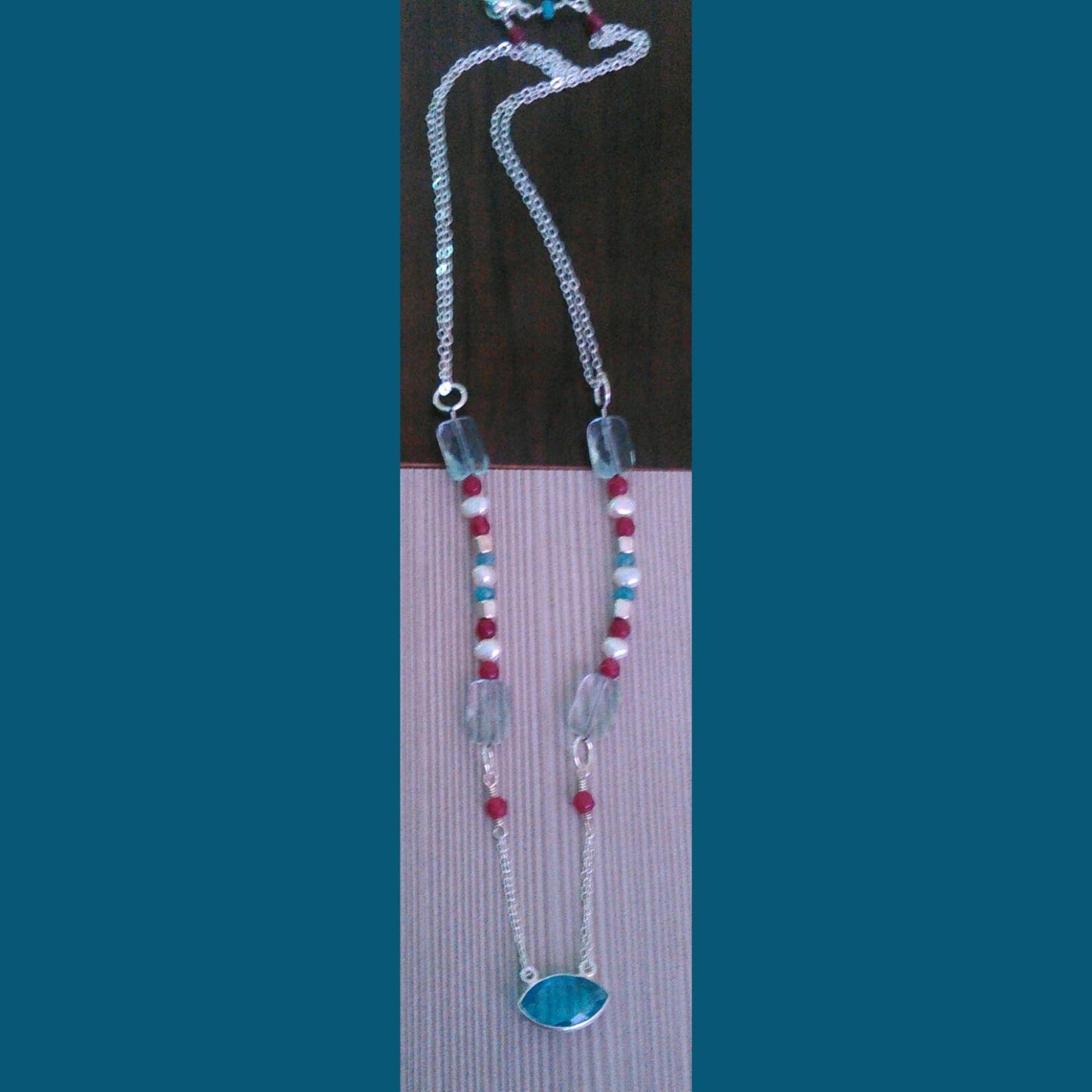 Sweetest Blue Topaz Sterling Silver Necklace