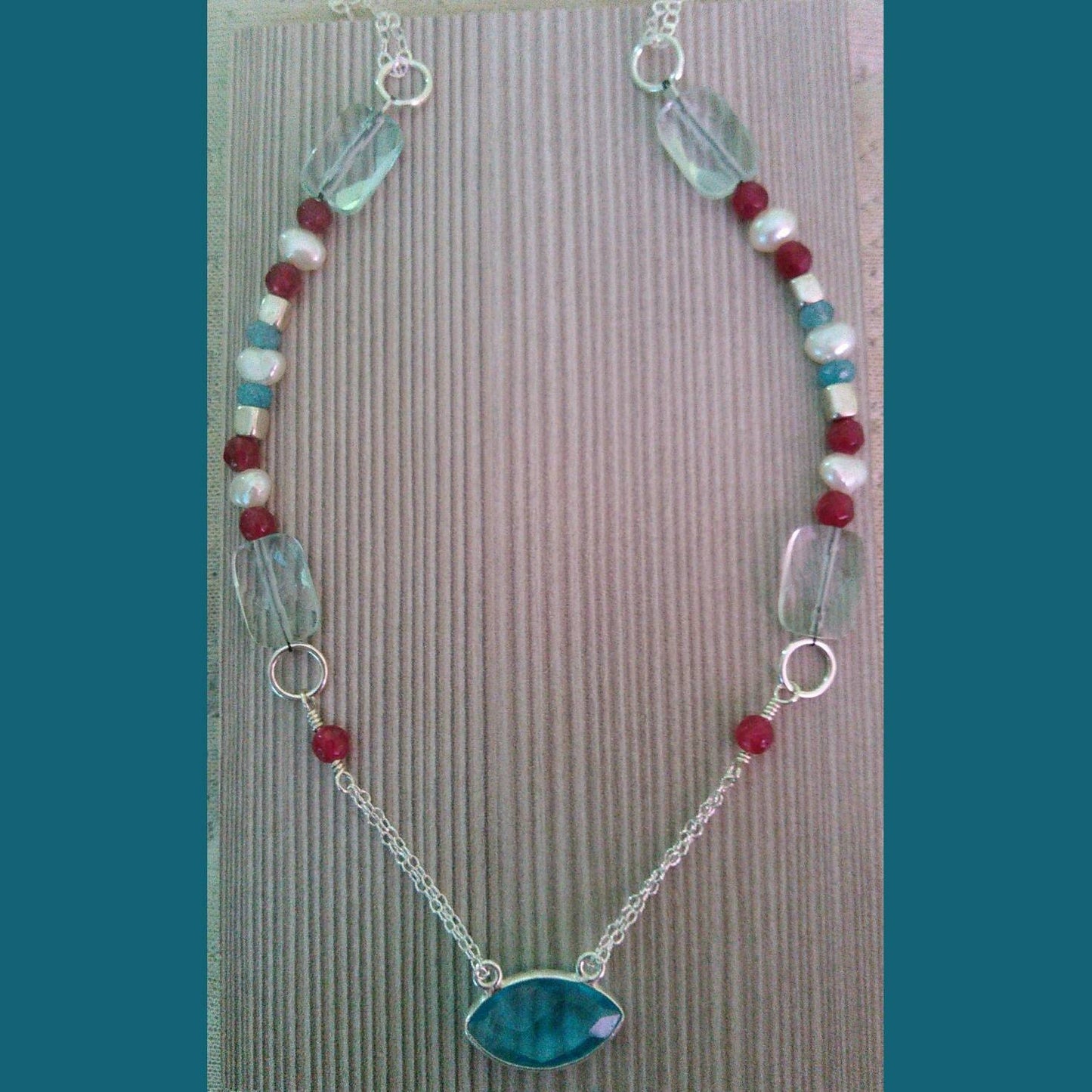Sweetest Blue Topaz Sterling Silver Necklace
