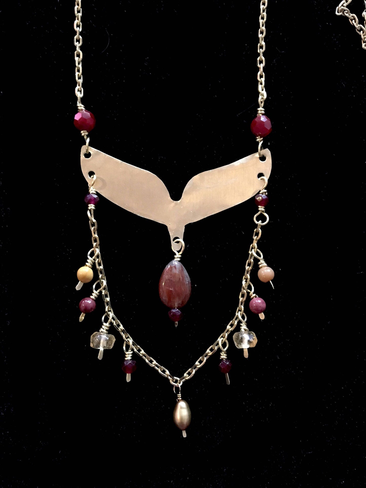 The Phoenix Necklace in Brass