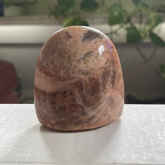 Peach Moonstone Cut Base Free Form