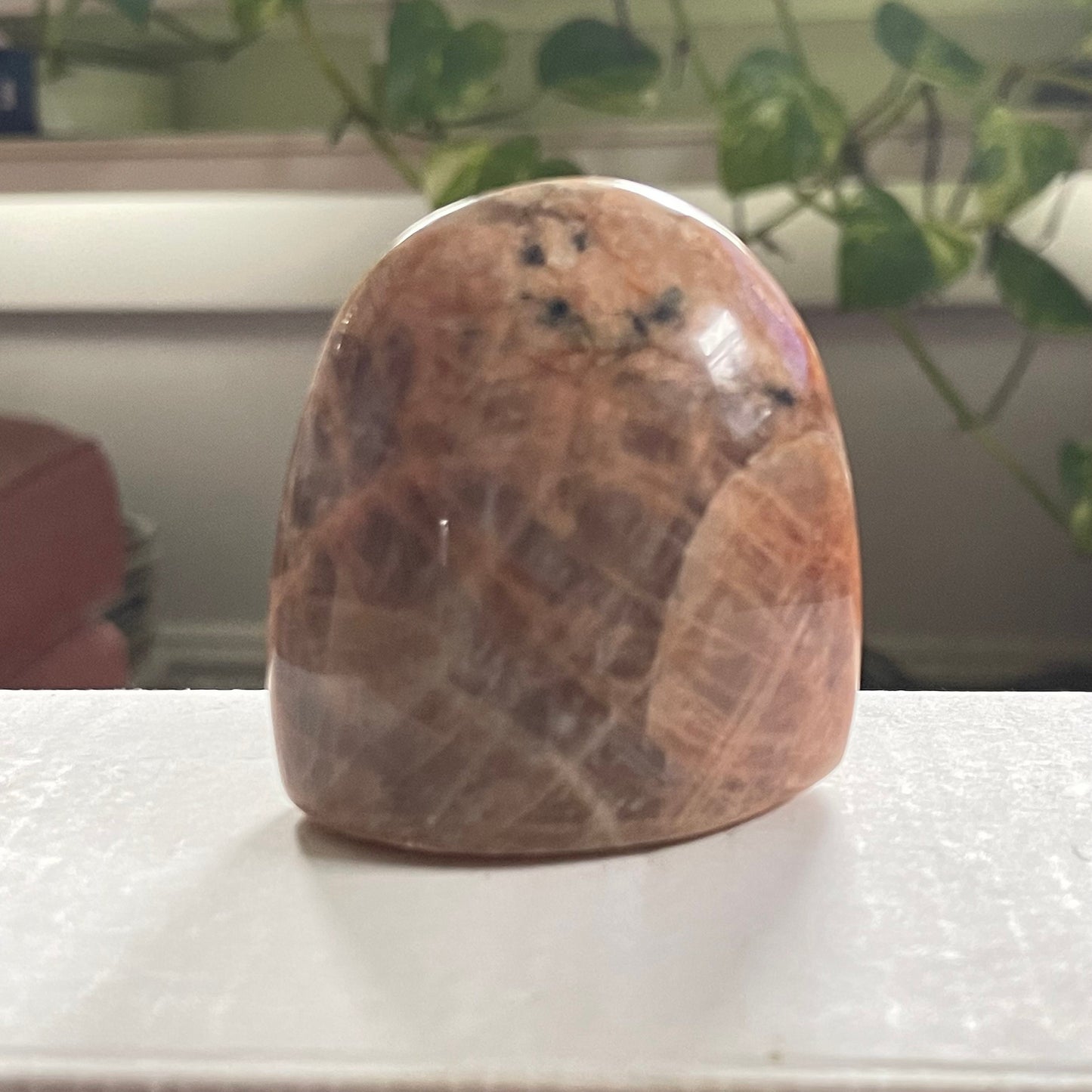 Peach Moonstone Cut Base Free Form