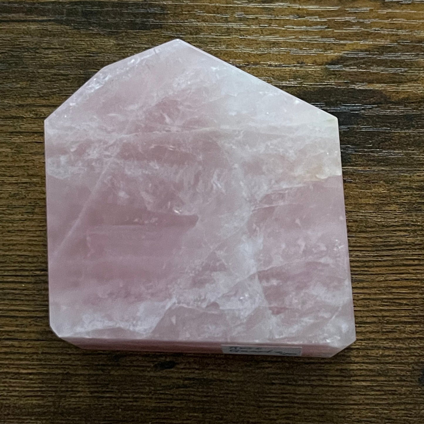 Rose Quartz Cut Base Freeform hand carved rose quartz crystal