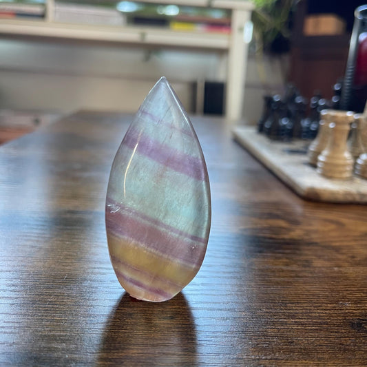 Fluorite Freeform Healing Crystal Teardrop Tower