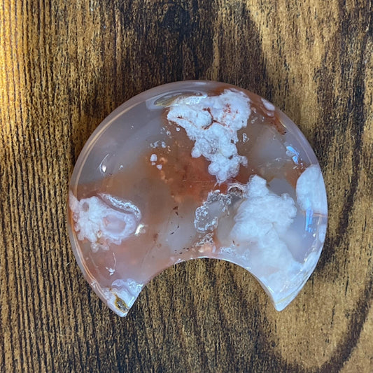 Flower Agate Moon Healing Crystal Moon