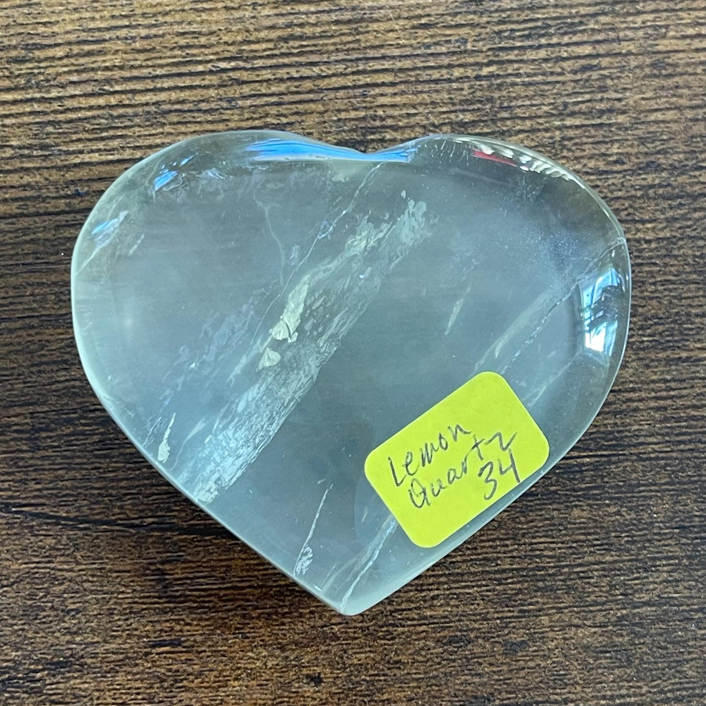 Lemon Quartz Heart Healing Crystal heart stone