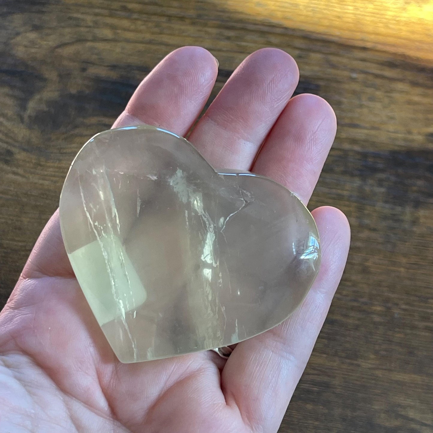 Lemon Quartz Heart Healing Crystal heart stone