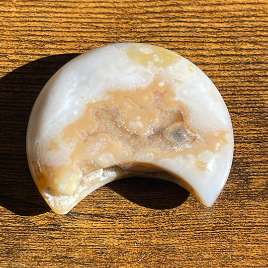 Flower Agate Moon Crystal